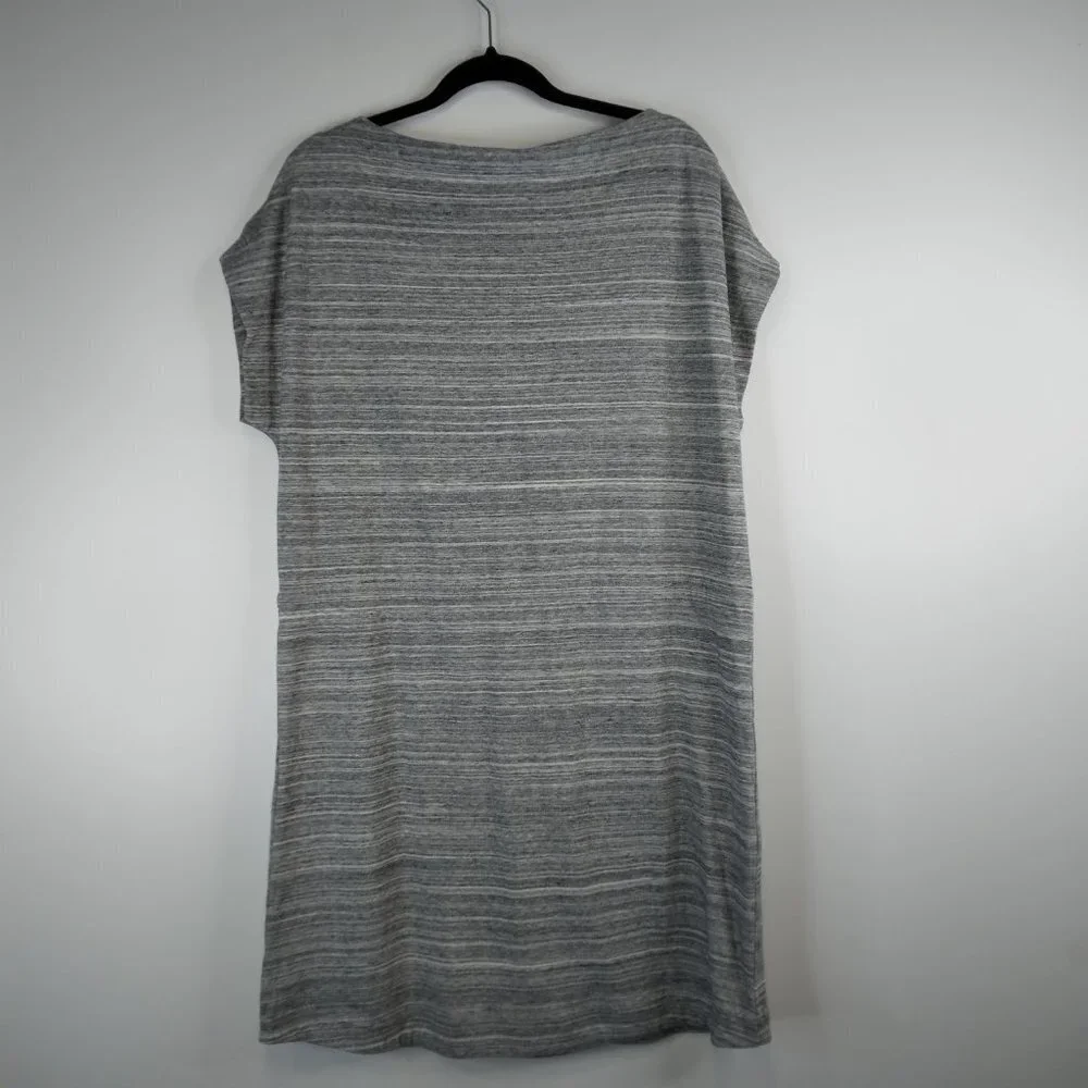 J. Crew Gray Drawstring Cord Waistband Cover Up Cotton Dress Size L